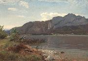 Painting Landskap fra Drachenwand ved Mondsee